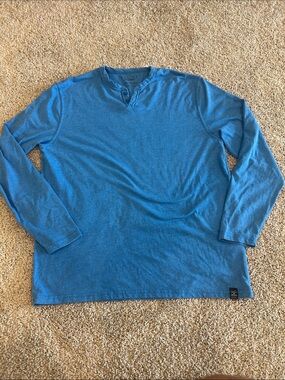 Lucky Brand Turquoise Blue Henley Tee